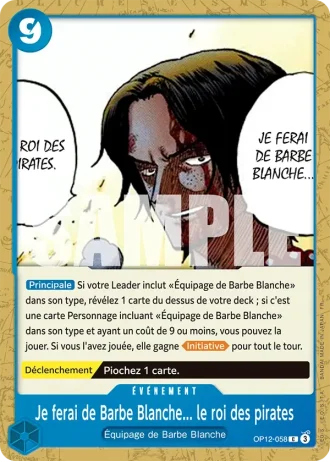 Je ferai de Barbe Blanche... le roi des pirates (OP12-058) — l'Héritage du Maître (OP12)