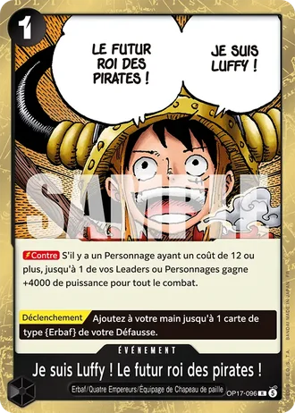 Je suis Luffy ! Le futur roi des pirates ! (OP17-096) — Les Guerriers les Plus Puissants au Monde (OP17)