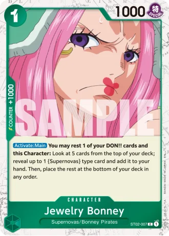 Jewelry Bonney (ST02-007) (Pirate Foil) — One Piece Card The Best Vol.2(PRB02)