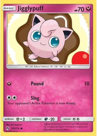 Jigglypuff #133/214 — Lost Thunder