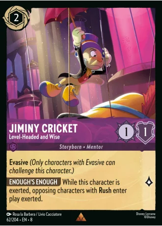 Jiminy Cricket - Level-Headed and Wise #62/204 — Reign of Jafar