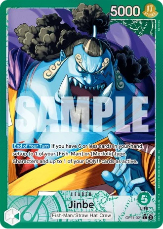 Jinbe (OP11-021) (Alternative Art) — A Fist of Divine Speed (OP11)