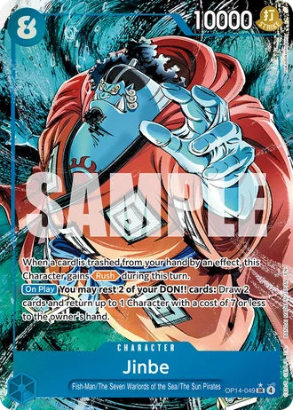 Jinbe (OP14-049) (Alternative Art) — The Azure Sea's Seven (OP14-EB04)