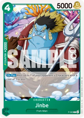 Jinbe (P-063) (Reprint) — One Piece Card The Best Vol.2(PRB02)