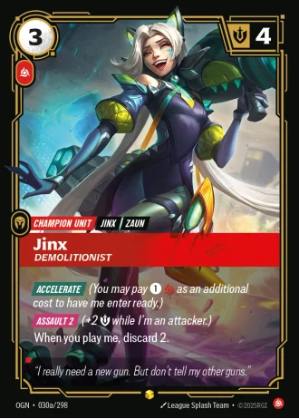 Jinx, Demolitionist #030a/298 — Origins