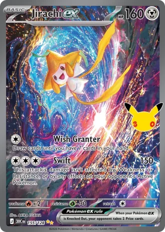 Jirachi ex #155/128 — 30th Celebration