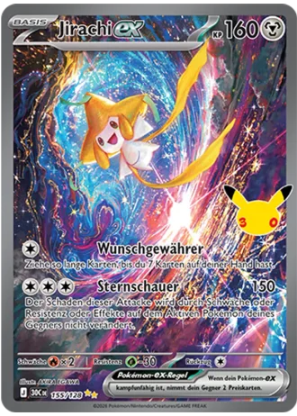 Jirachi-ex #155/128 — 30 Jahre