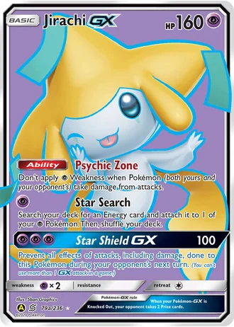 Jirachi GX #79a — Yellow A Alternate