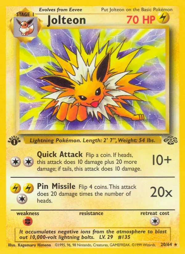 Jolteon (1ª Edizione) #20 — Jungle (1ª Edizione)