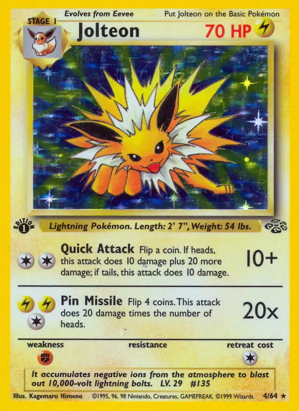 Jolteon (1st Edition) #4 — Jungle (1st Edition)