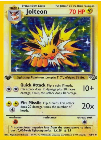 Jolteon (1st Edition) #4 — Jungle (1st Edition)