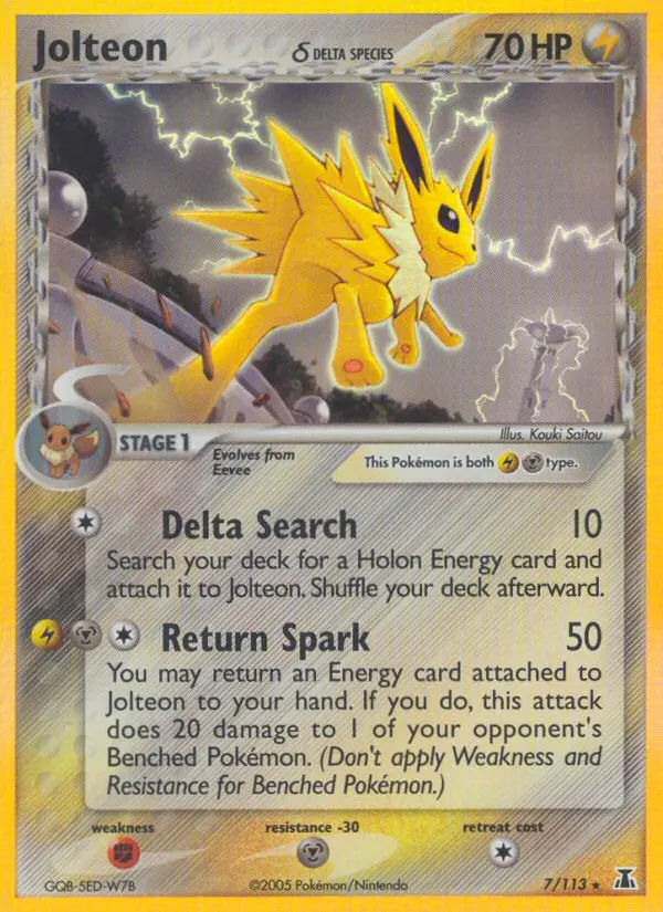 Jolteon #7 — EX Specie Delta