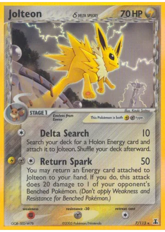 Jolteon #7/113 — EX Specie Delta