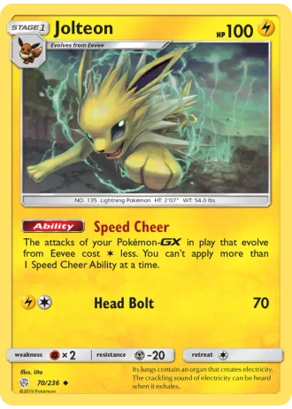 Jolteon #70/236 — Cosmic Eclipse