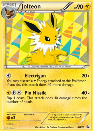 Jolteon BW91 — Black & White Promos
