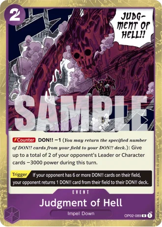 Judgment of Hell (OP02-089) (Jolly Roger Foil) — One Piece The Best (PRB01)