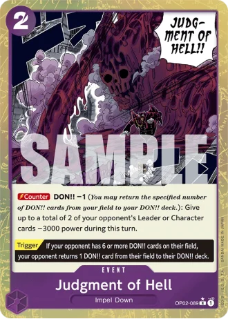 Judgment of Hell (OP02-089) (Textured Foil) — One Piece The Best (PRB01)