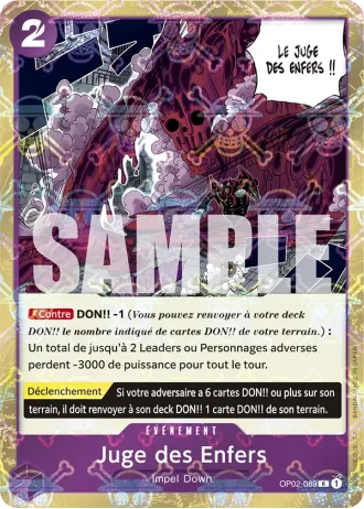 Juge des Enfers (OP02-089) (Alternative Art) — ONE PIECE CARD THE BEST (PRB01)