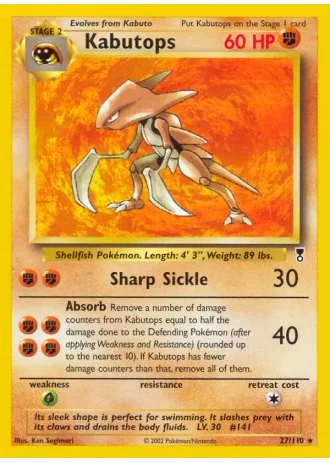 Kabutops #27 — Legendary Collection
