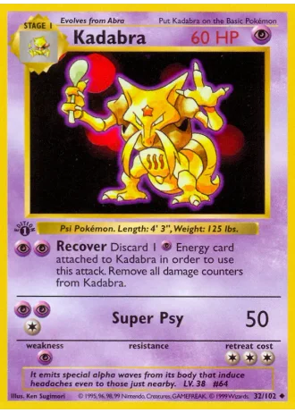 Kadabra #32/102 — Base Set