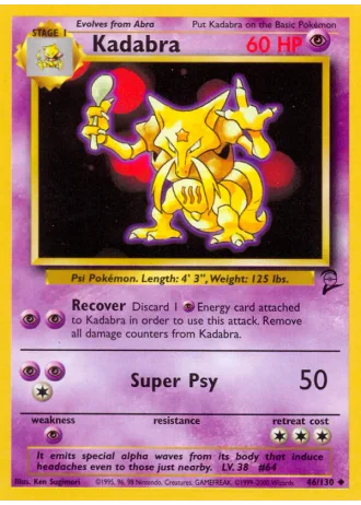 Kadabra #46 — Base Set 2