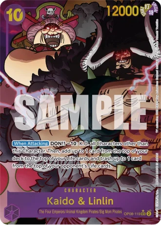 Kaido & Linlin (OP08-119) (Alternative Art) — Two Legends (OP08)