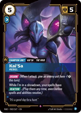 Kai'Sa, Rebel #063/167 — Radiance