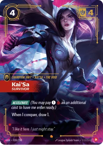 Kai'Sa, Survivor #039/298 — Origins