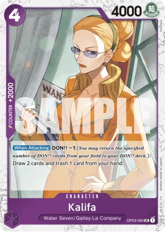 Kalifa (OP03-060) (Jolly Roger Foil) — One Piece The Best (PRB01)
