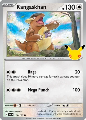 Kangaskhan #114/128 — 30th Celebration