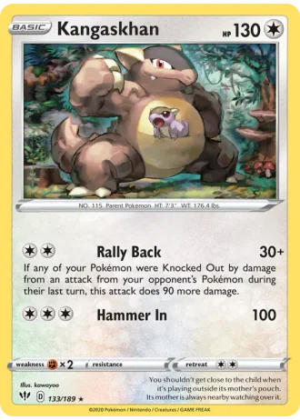 Kangaskhan #133/189 — Darkness Ablaze