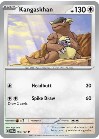 Kangaskhan #165/197 — Obsidian Flames