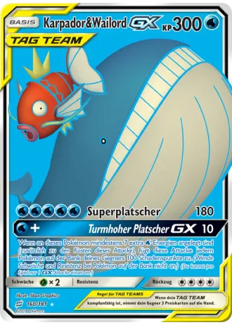 Karpador & Wailord GX #160 — Teams sind Trumpf
