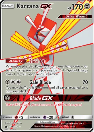 Kartana GX #106/111 — Crimson Invasion