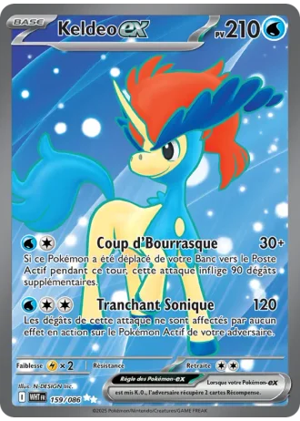 Keldeo ex #159 — Flamme Blanche
