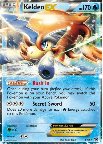 Keldeo EX BW61 — Black & White Promos