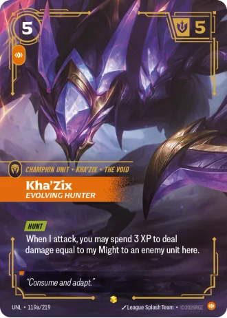 Kha'Zix, Evolving Hunter #119a/219 — Unleashed
