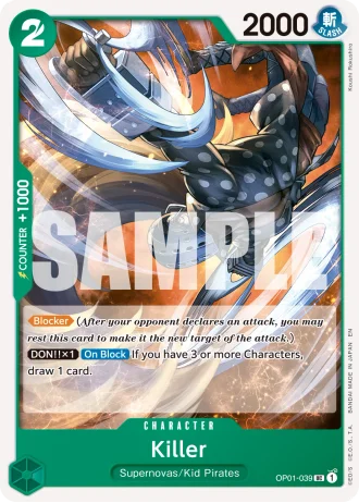 Killer (OP01-039) (Reprint) — One Piece Card The Best Vol.2(PRB02)