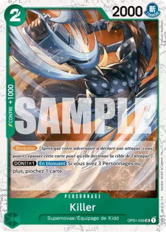 Killer (OP01-039) (Reprint) — ONE PIECE CARD THE BEST vol.2 (PRB02)