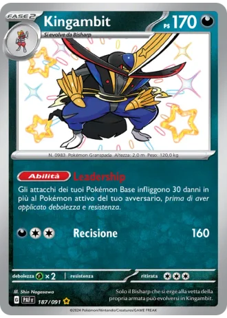 Kingambit #187/91 — Destino di Paldea