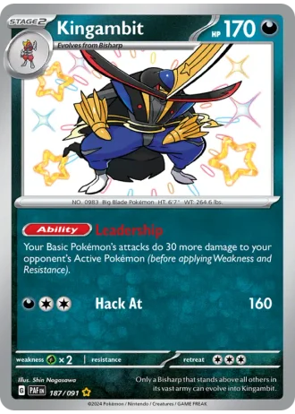 Kingambit #187/91 — Paldean Fates
