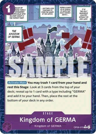Kingdom of GERMA (OP06-079) (Textured Foil) — One Piece The Best (PRB01)
