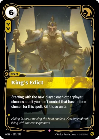 King's Edict #237/298 — Origins