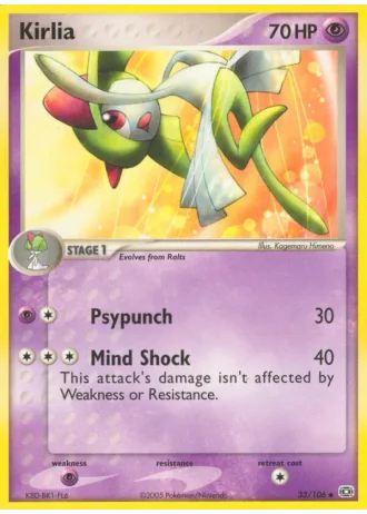 Kirlia #33/106 — EX Smeraldo