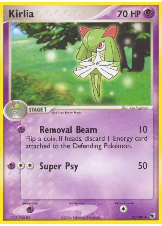Kirlia #34/109 — EX Rubin & Saphir