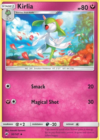 Kirlia #92/147 — Burning Shadows