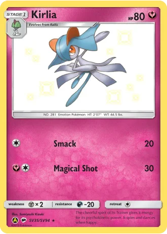 Kirlia SV35/94 — Shiny Vault (Hidden Fates)
