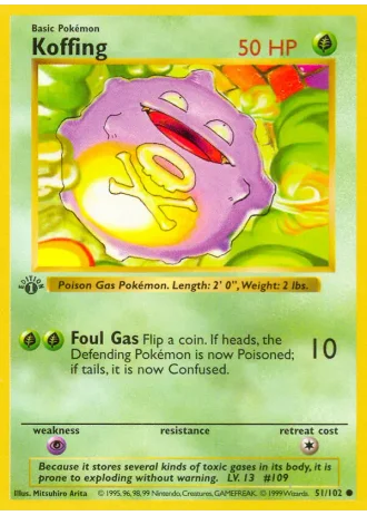 Koffing #51/102 — Base Set