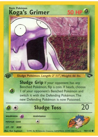 Koga's Grimer (1st Edition) #78/132 — Gym Challenge (1st Edition)