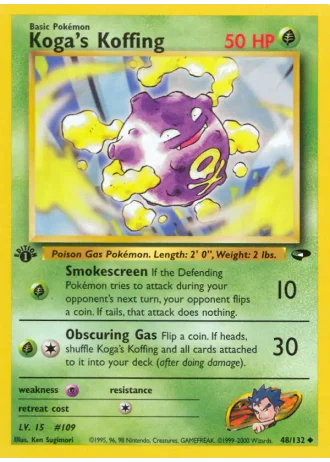 Koga's Koffing (1st Edition) #48/132 — Gym Challenge (1st Edition)